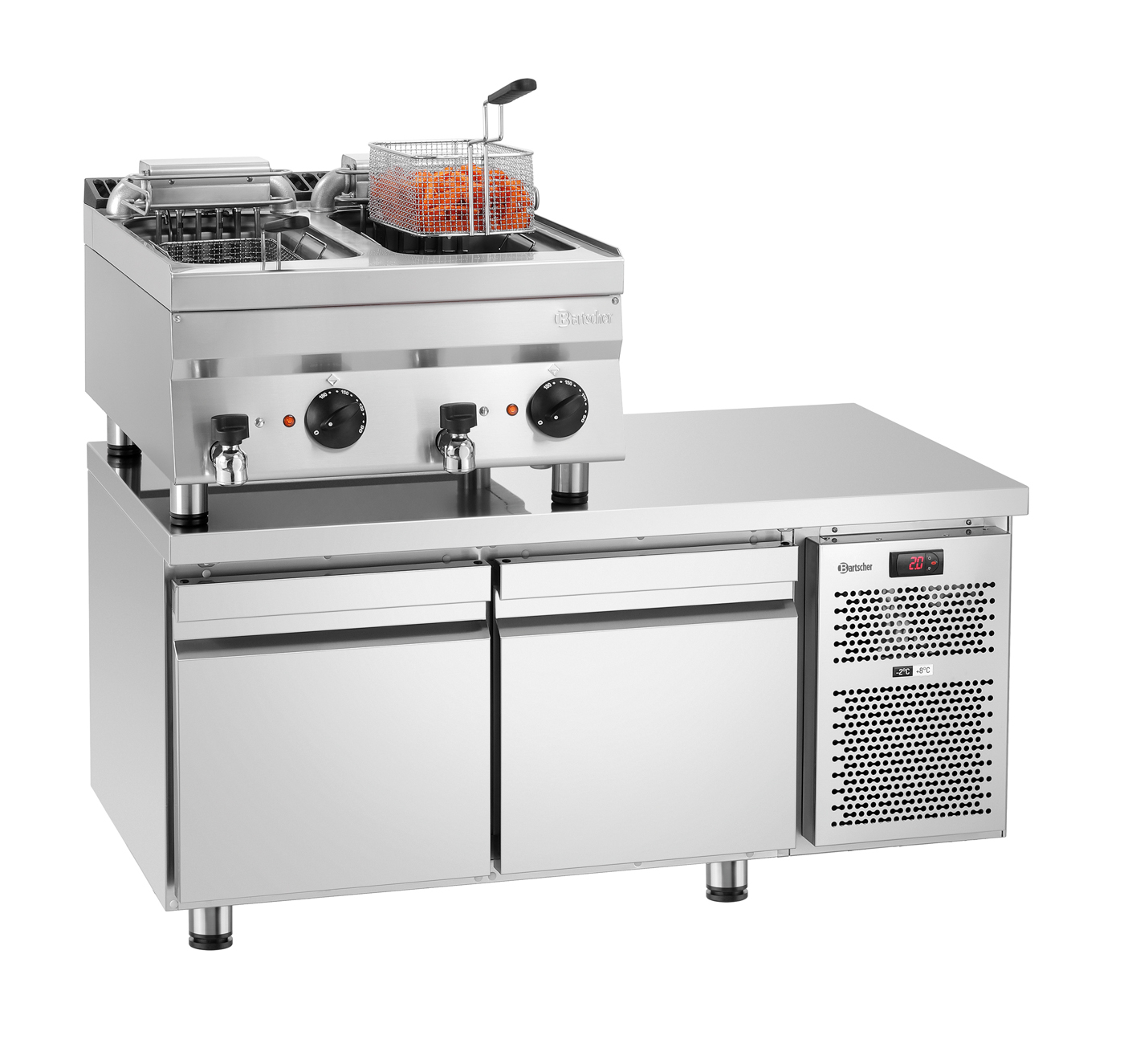 Bartscher Füße Set 4S2-200 | | Maße: 10 x 8 x 60cm. Gewicht: 1,1 kg