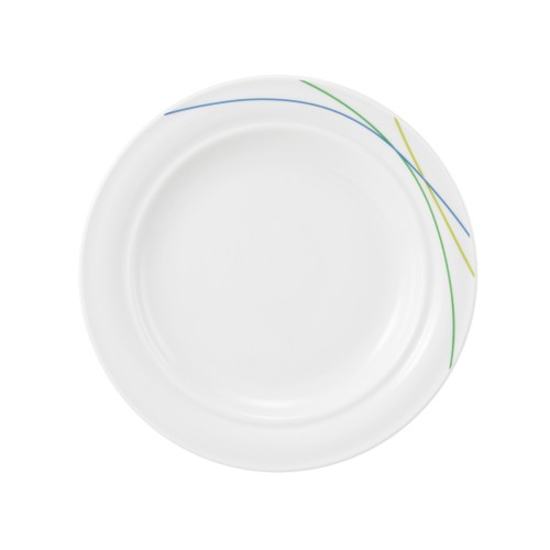 Seltmann Teller flach 20 cm Fahne, rund, Form: Community, Dekor: 57403 Green Line, hohe Kantenschlagfestigkeit, Made in Germany
