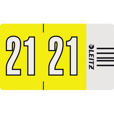 Leitz Jahrgangssignal Orgacolor® Orgacolor® Jahrgangsregistraturen 21 Papier, folienkaschiert gelb 500 St./Pack.