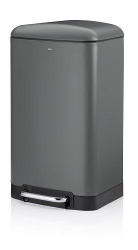 Treteimer Davino Metall grau Sil. Close 34,0x30,5x61,0 cm 30,0l von Kela