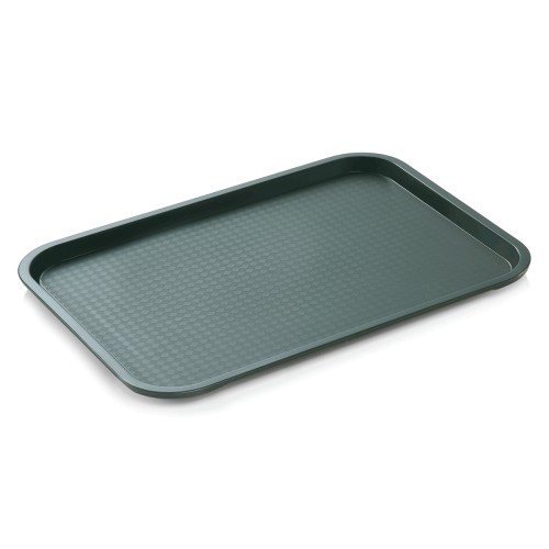 Tablett, Stapelnocken, Randverstärkung. Material: Polypropylen. Serie: Tray 92. Farbe: grün.