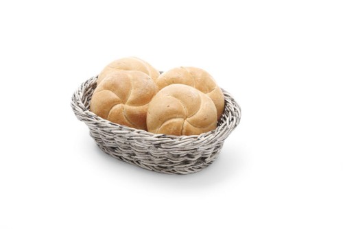 Brotkorb oval, 250x190x65 mm, grau, aus Polypropylen