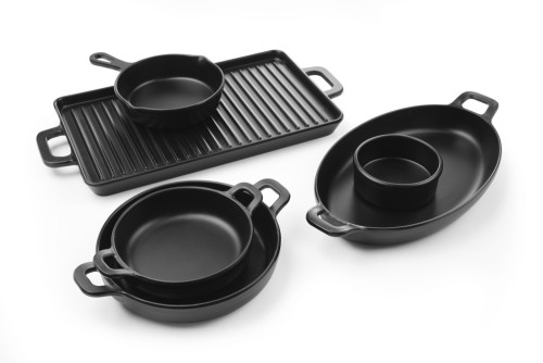 HENDI Miniatur Pfannen rund Little Chef - Maße: 189x147x(H)37 mm