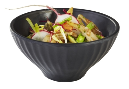 Schale -AIKO- Ø 11,5 cm, H: 6 cm Melamin, schwarz, Steinoptik 0,2 Liter spülmaschinengeeignet stapelbar nicht