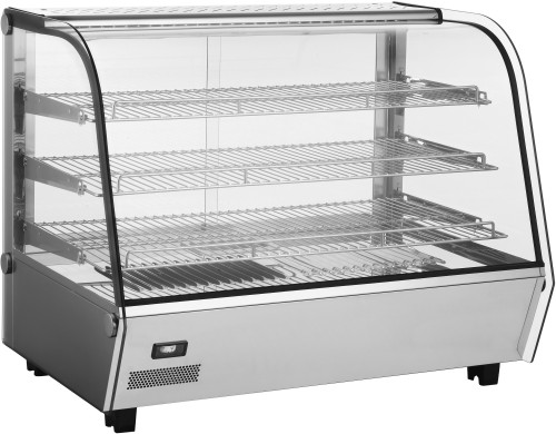 HENDI Warmhaltevitrine mit 3 Auslagen - 230 V - 1500 W - 857x568x(v)686 mm