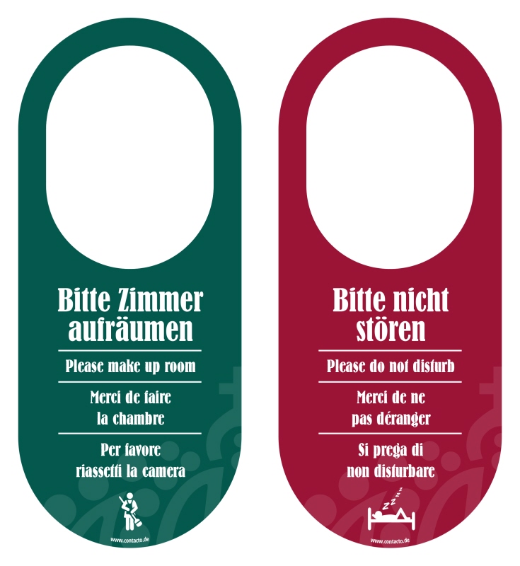Türschild Bitte nicht stören aus Folie zum Aufhängen an der Türklinke