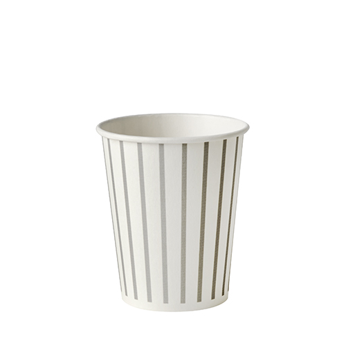 20 Trinkbecher, Pappe 0,2 l Ø 8 cm · 9,1 cm grau/silber "Wine / Gin Tonic" von PAPSTAR