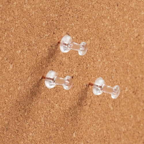 Push-Pins-Set, 25-tlg., transparent/roségold. Breite: 8,7 mm. Höhe: 23 mm