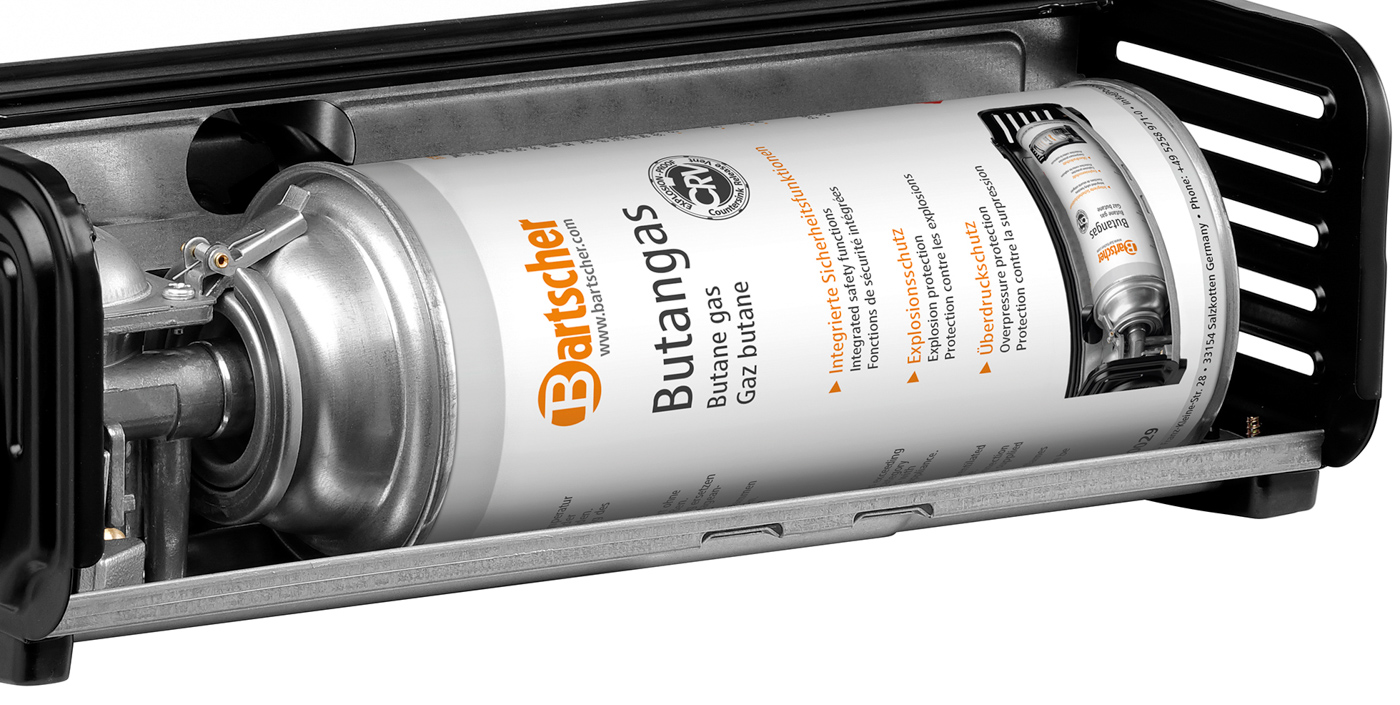 Bartscher Gaskartusche BG227 | Inhalt: 227 g | Maße: 6,7 x 6,7 x 185 cm. Gewicht: 0,23 kg