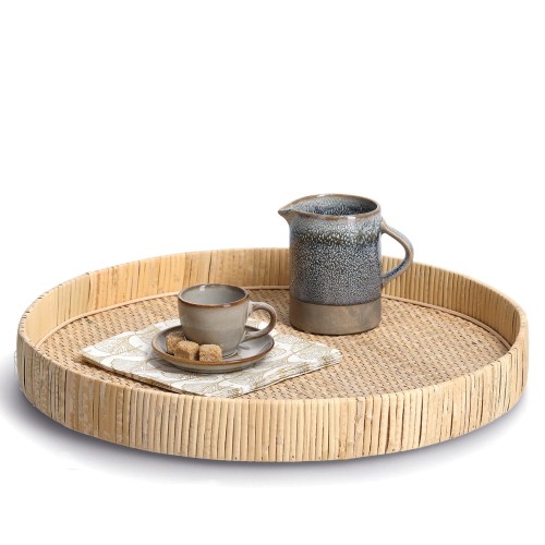 Dekotablett "Nature", Rattan. Ø: 400 mm. .