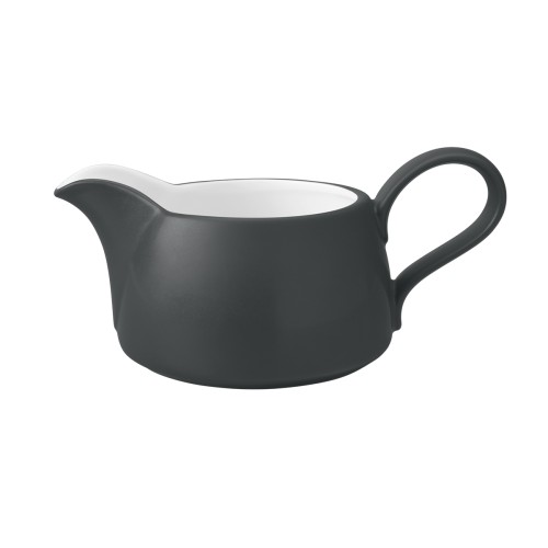 Seltmann Sauciere 0,60 l, rund, Form: Coup Fine Dining, Dekor: 57273 anthrazit, hohe Kantenschlagfestigkeit, Made in Germany