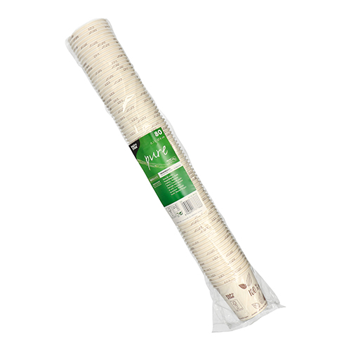 80 Trinkbecher, Pappe "pure" 0,1 l Ø 6 cm · 6 cm "ZERO" von PAPSTAR