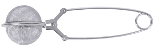 Teebrühsieb aufklappbar, aus Edelstahl 18/10, mit feinem Sieb, stabile Qualität Länge: 15 cm, Durchmesser: 4,5 cm