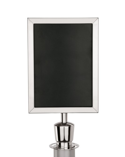 Schilderhalter DIN A4 mit Zylinder. Edelstahl.