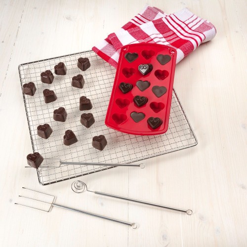 Westmark Silikon-Pralinenform »Herz«, rot