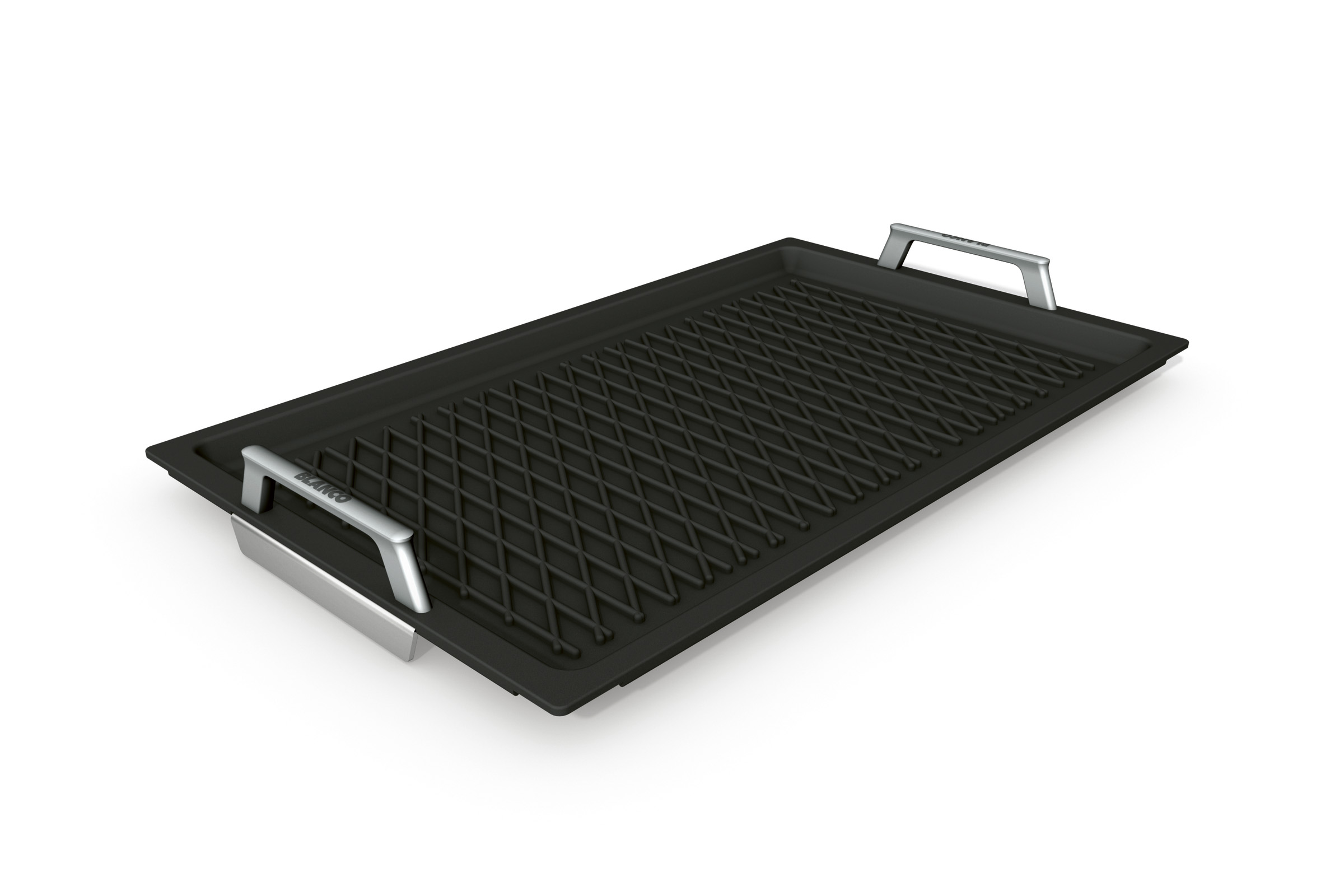 BLANCO Grillplatte mit Kreuzriffelung, Maße: 530 x 325 x 20 mm, Gewicht: 4,9 kg