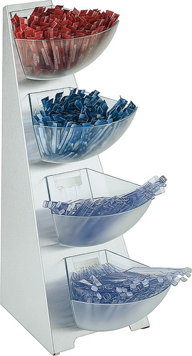 Multi-Rack, 4-stufig 19 x 31 cm, H: 53 cm Set bestehend aus: - Gestell, 18/0 Edelstahl, matt poliert - 4 Schütten aus