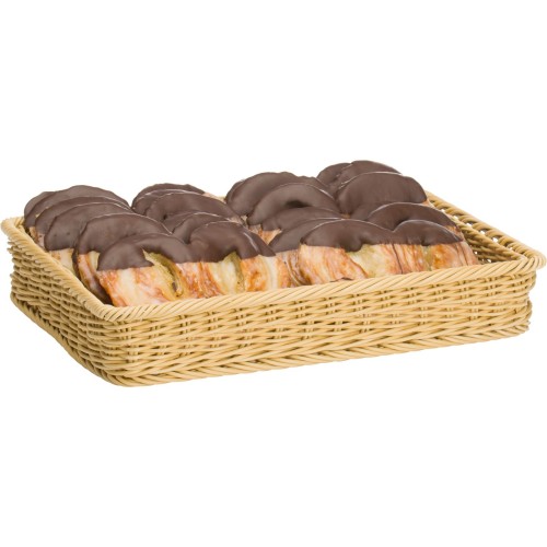 Westmark Korb rechteckig mit Metallrahmen, 40 x 30 x 7 cm, hellbeige