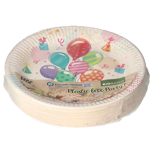 50 Teller, Pappe rund Ø 23 cm "Fete" von PAPSTAR