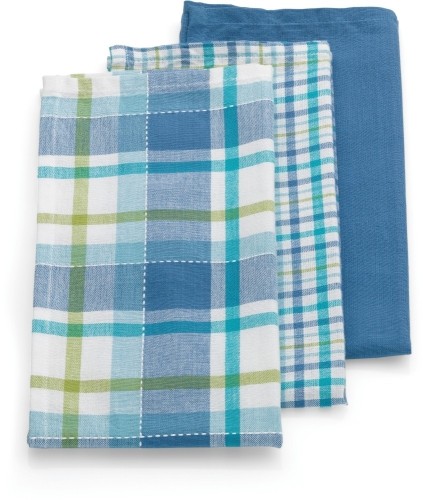 KELA Geschirrtuch Pasado 100%Baumwolle blau 3tlg 65,0x45,0cm