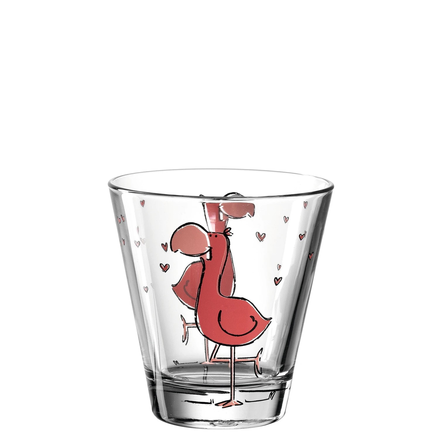 Leonardo Bambini Kinderbecher 215ml Motiv: Flamingo, 120 ml Nutzinhalt Durchmesser 85mm, Höhe 90mm