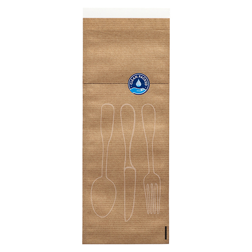 250 Besteckbeutel 26 cm x 10 cm natur von PAPSTAR