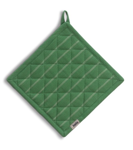 Topflappen Cora 100%Baumwolle hellgrün/grün Streifen 20 x 20  cm von Kela