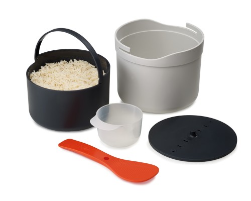 Joseph Joseph M-Cuisine - Mikrowellen Reis- und Getreidekocher - schwarz/weiß