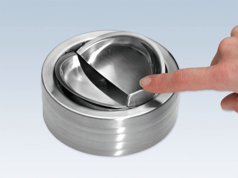 Windaschenbecher HENRY, Material: Edelstahl, Durchmesser: 11,5 cm, Höhe: 5,5 cm