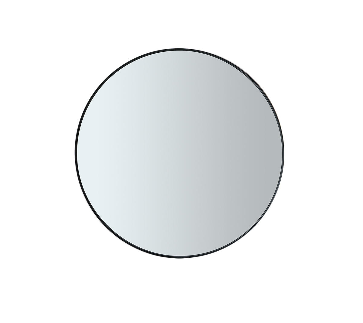 Wandspiegel -RIM- Black Ø 50cm. Material: Stahl pulverbschichtet, farbiges Glas. Von Blomus.