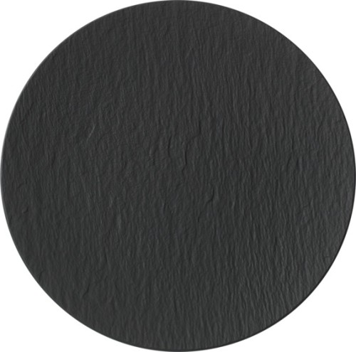 Villeroy & Boch Coupeteller flach, 31,7 cm Durchmesser, Serie The Rock Black Shale