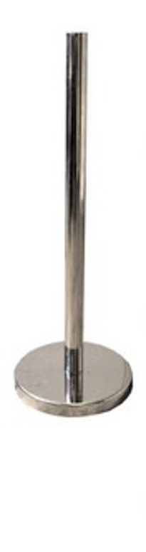 Mebu Absperrständer Namen, 2 Stück verchromt, Kopf trapezförmig