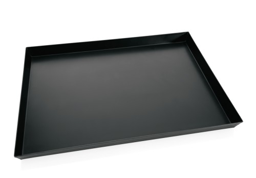 Pizzablech. Blaublech. mit bordiertem Rand. Maße: 50 x 35 x 3 LxBxH.