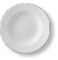 Suppenteller 23 cm Form Dual - uni weiss
