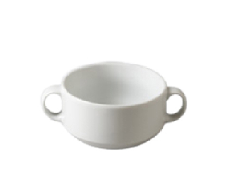 caterado Suppenobertasse ADRINA, Farbe: weiß, Inhalt: 0,3 Liter, stapelbar, Material: Porzellan, Hotelgeschirr,