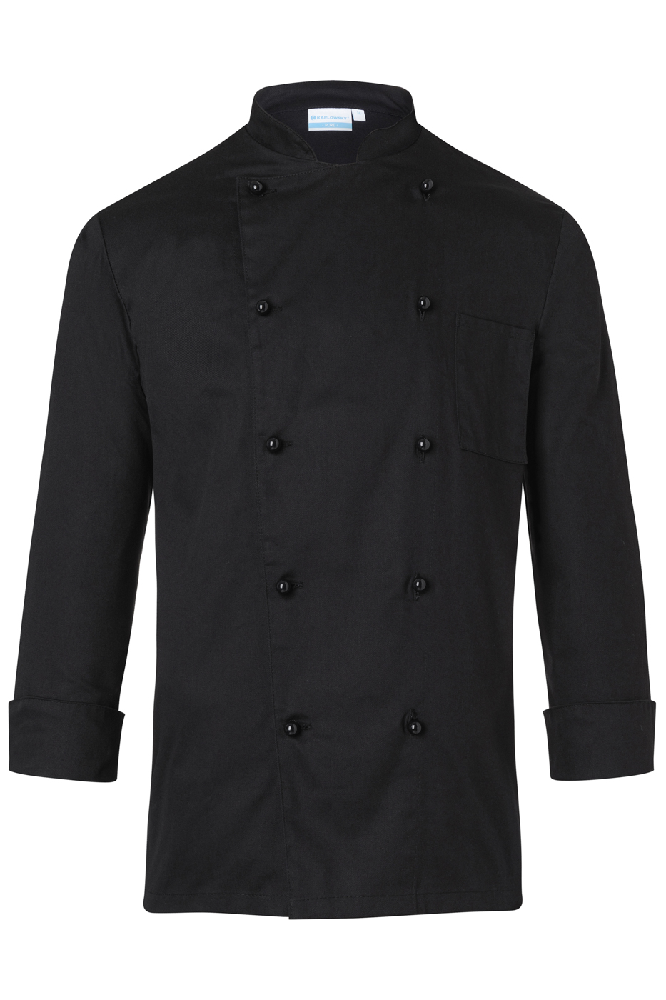 Kochjacke Basic , GR. 5XL , Farbe: schwarz , von Karlowsky