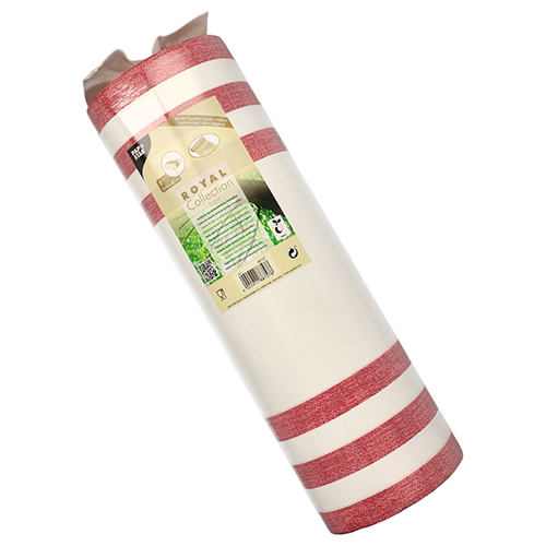 Tischläufer, stoffähnlich, PV-Tissue Mix "ROYAL Collection" 24 m x 40 cm bordeaux "Lines" von PAPSTAR