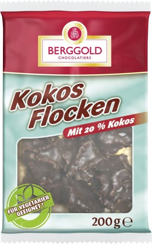 Berggold Kokosflocken schokoliert 200G