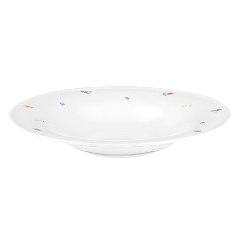 Seltmann Pastateller tief 27 cm, rund, Form: Community, Dekor: 57391 Streublume, hohe Kantenschlagfestigkeit, Made in Germany