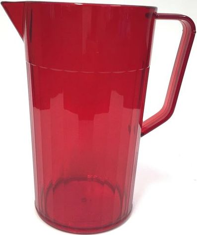 Roltex Krug mit 1,1 Liter Füllvermögen, BPA-frei, in transparentem rot