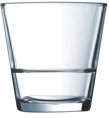 Stack Up FB32 Whisky stapelb.32cl, 0,2l /-/ mit Füllstrich - Arcoroc Transparent (gehärtet)