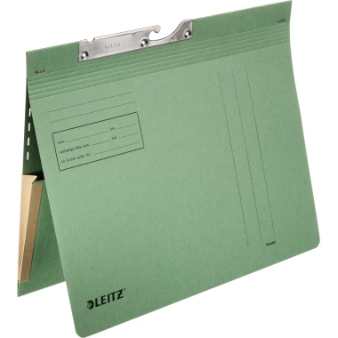 Leitz Pendelhefter DIN A4 320g/m² kaufmännische Heftung mit Organisationsaufdruck Manilakarton, recycelt grün