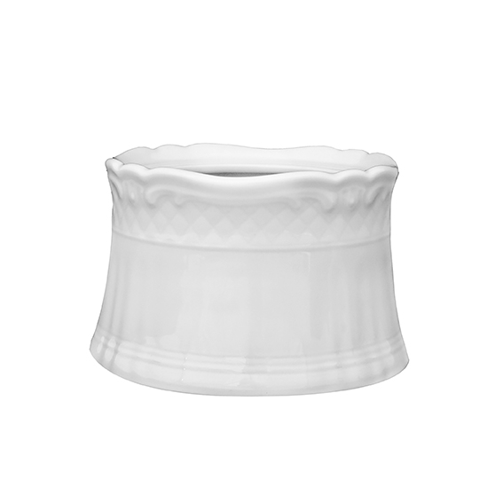 Zuckerdose Unterteil 0,25 l - Form: La Reine -, weiss - aus Porzellan. Hersteller: Eschenbach., "Made in Germany".