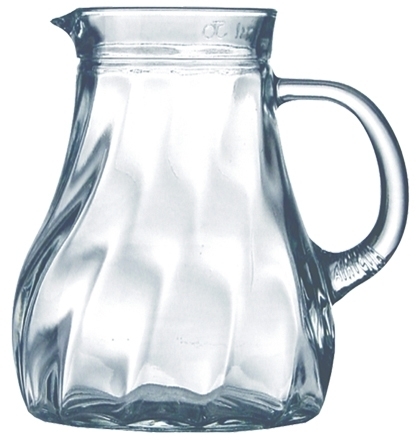 Krug WAVE mit Wellendekor,  Inhalt: 0,23 ltr., Höhe: 103 mm, Durchmesser: 105 mm, Füllstrich bei 0,2 ltr.