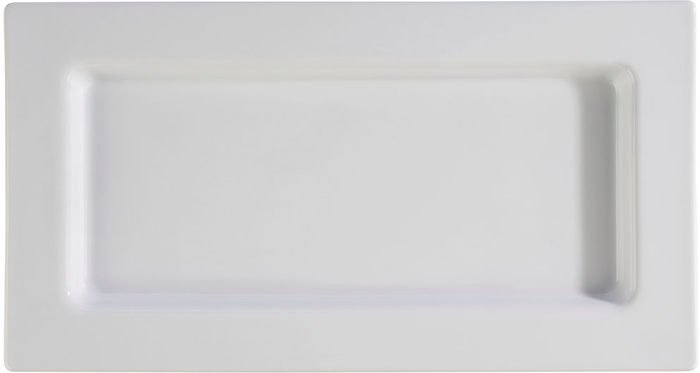 GN 1/3 Tablett -FRAMES- 32,5 x 17,6 cm, H: 2 cm Porzellan hitzebeständig bis 220°C spülmaschinengeeignet stapelbar