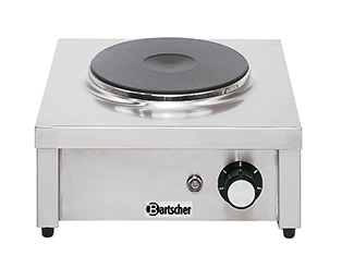 Bartscher Elektro-Kocher 1K2000 | DurchmesserKochstelle(n): 220 mm | Maße: 37,5 x 36,5 x 18,5cm. Gewicht: 7,4 kg