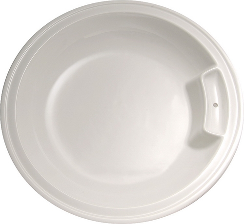 Porzellan-Einsatz Ø 39 cm, H: 6 cm weiß, geeignet für Backofen und Mikrowelle spülmaschinenfest, feuerfest 4,3 Liter