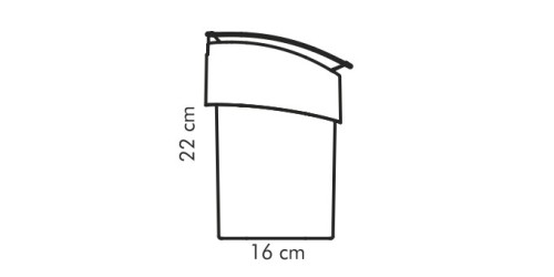 Tischabfalleimer CLEAN KIT aus Kunststoff in der Farbe weiß spülmaschinenfest