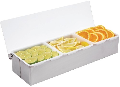 Bar Beilagenbehälter mit 3 herausnehmbaren Behältern