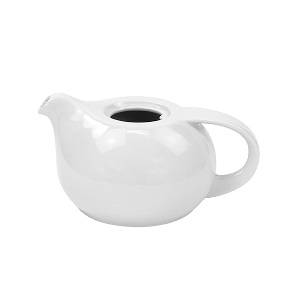 Teekanne Unterteil 0,50 l - Form: Universo -, weiss - aus Porzellan. Hersteller: Eschenbach., "Made in Germany".